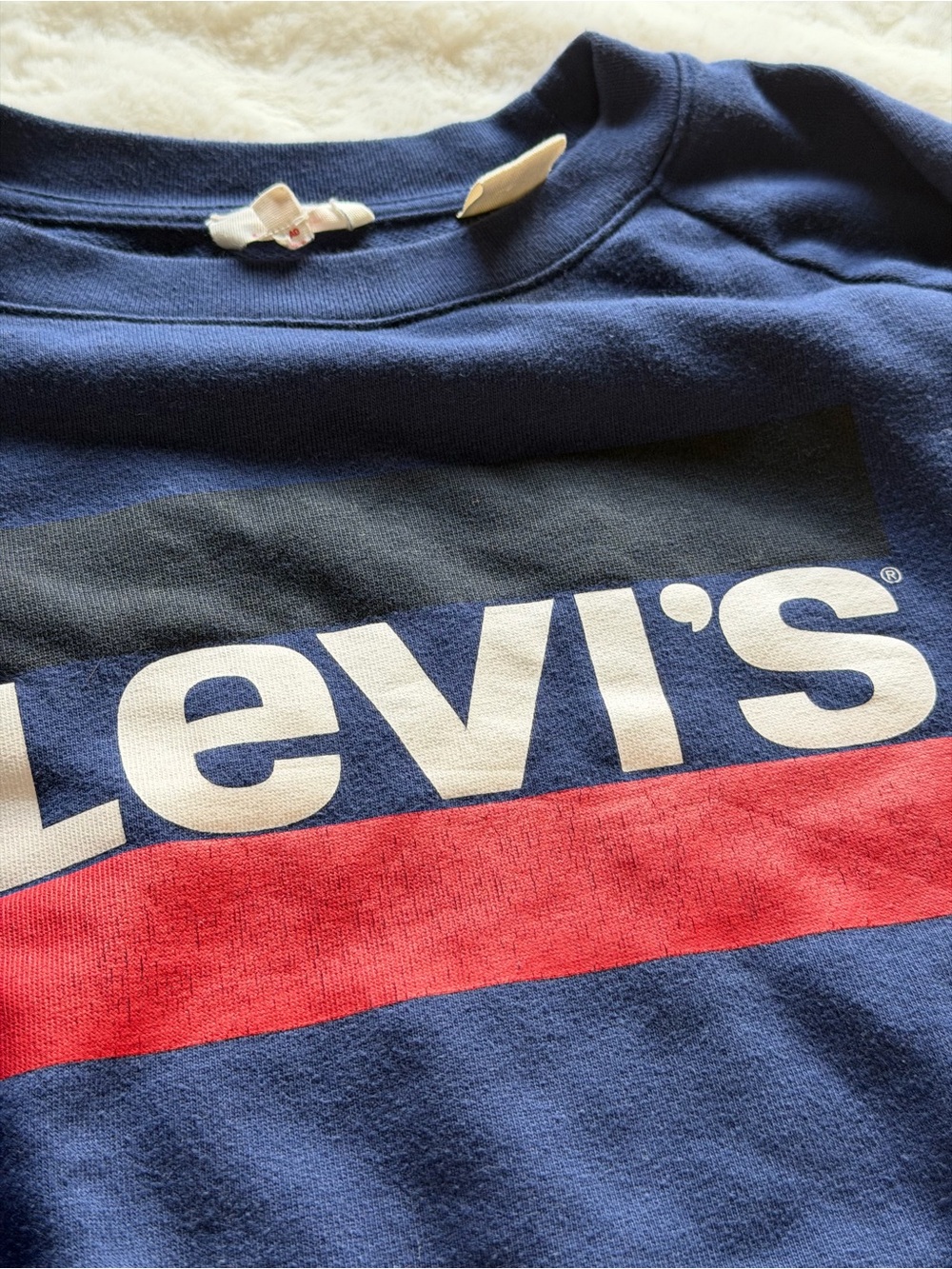 Levi's Navy Logo Sweatshirt - Navy with Red & White Accent - Picture 2 of 5